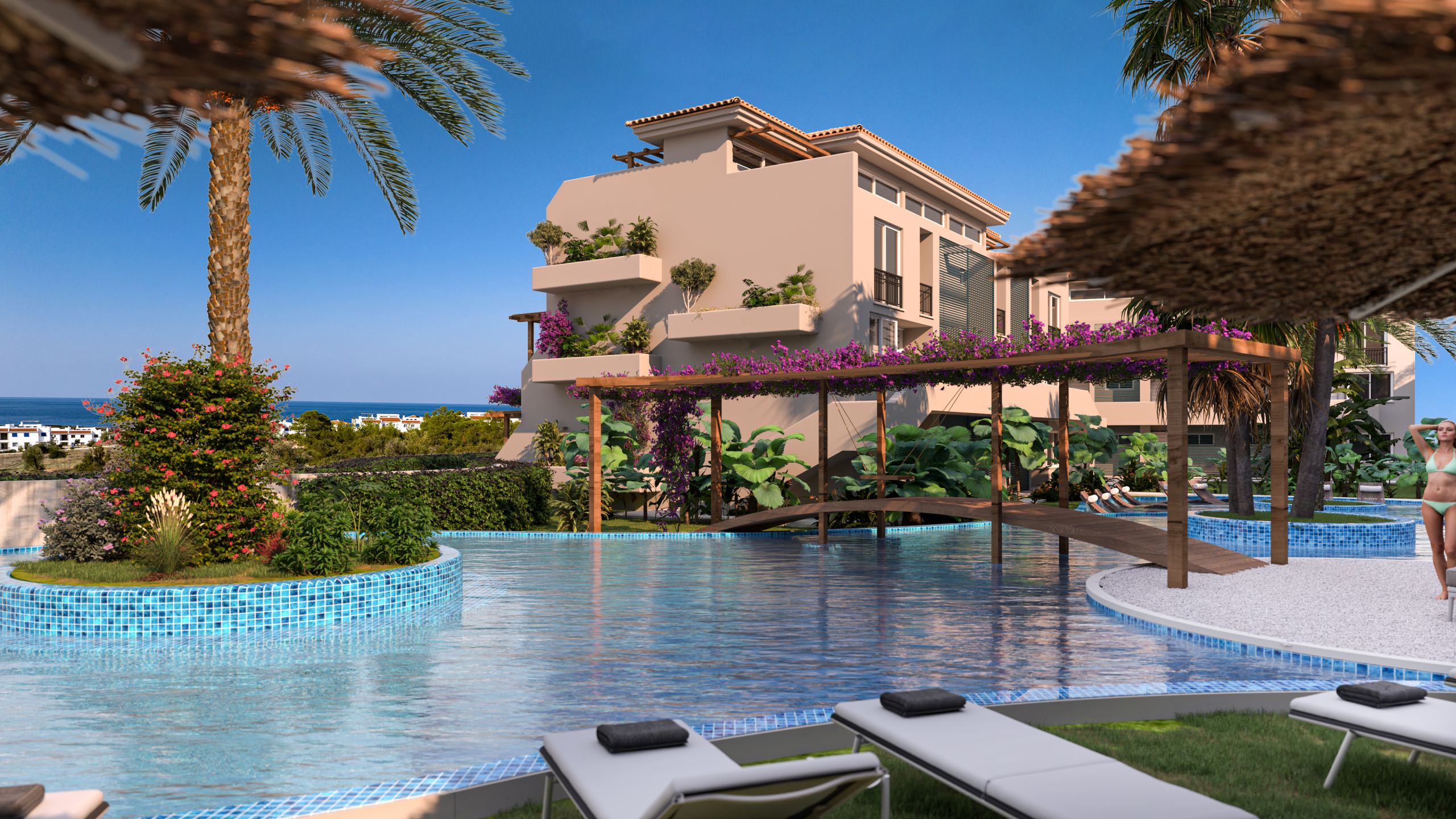 1 bedroom apartment with sea view