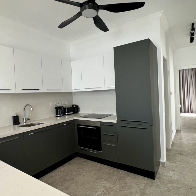 Sea front 3 bedroom garden apartment with private swimming pool